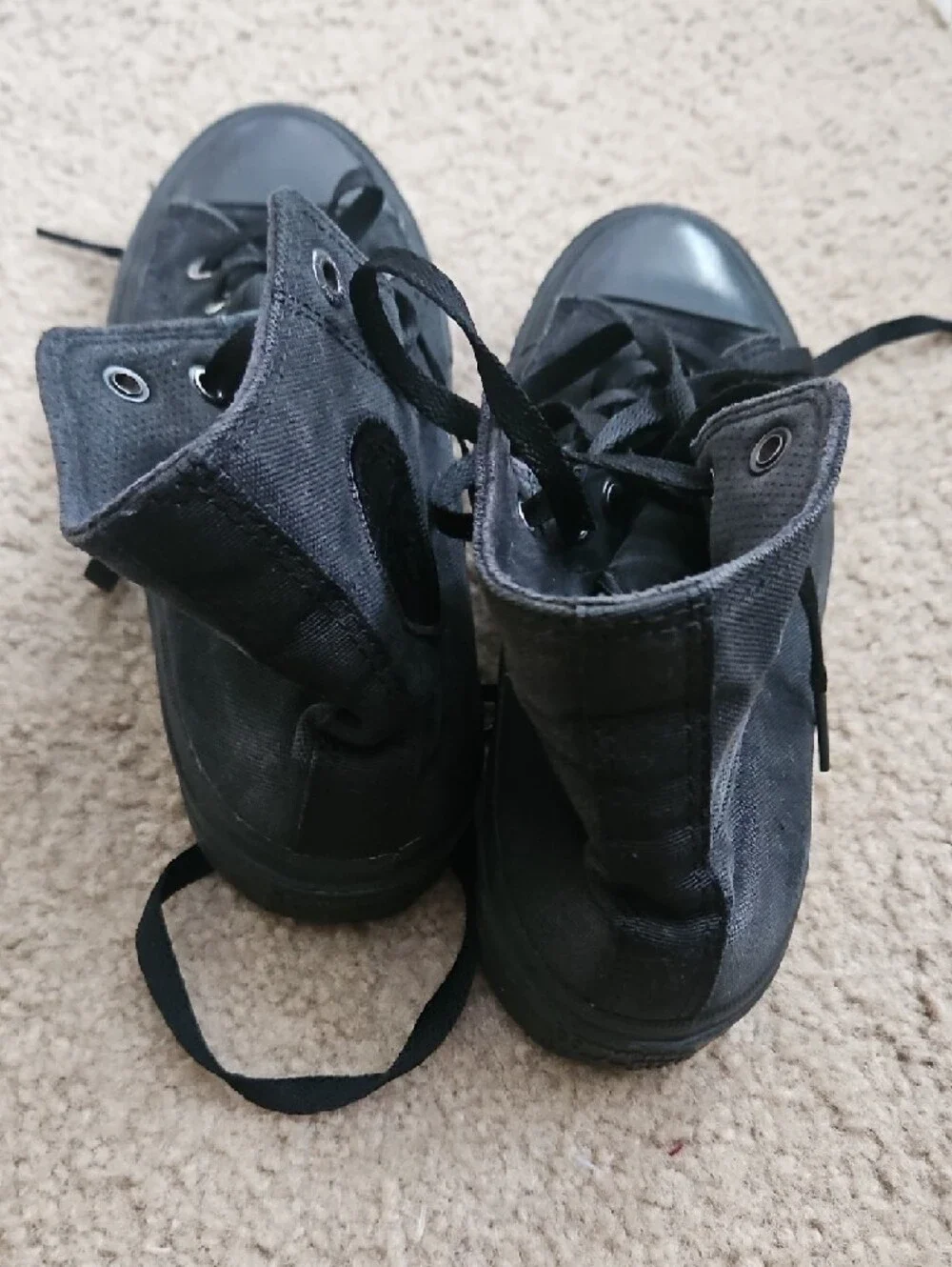 Converse High-Top Canvas Sneakers in Black